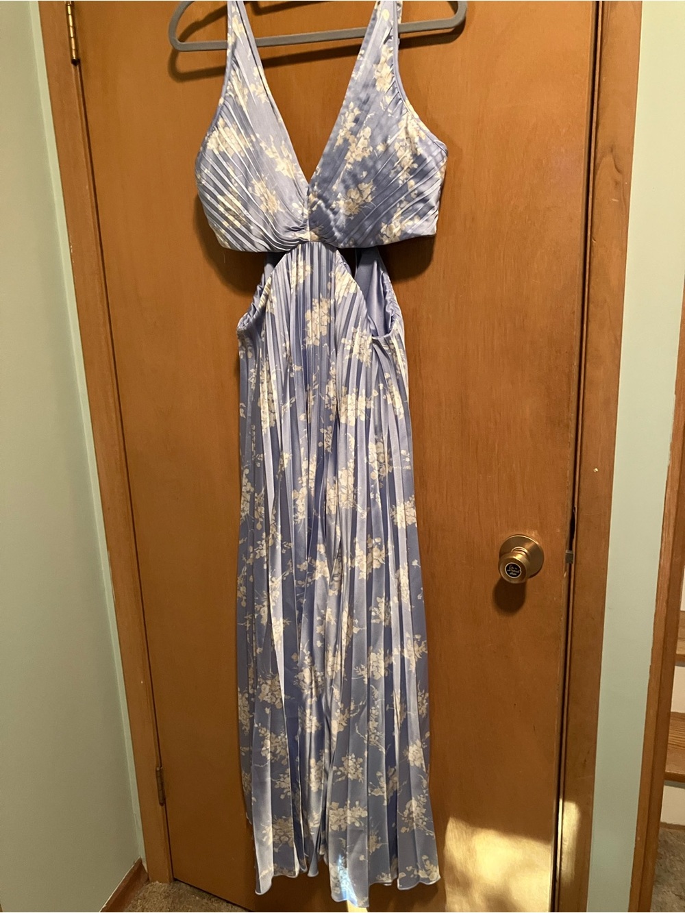 Abercrombie & Fitch Pale Blue Floral Maxi Dress